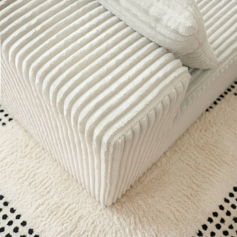 GDFStudio - American Design Modular 130" U-Shaped Sectional Sofa, Chaise Lounge with Reversible Layout