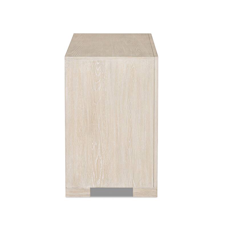 Furniture of America Durem II Modern 2-Piece Solid Wood Panel Bedroom Set with Oversized Nightstand