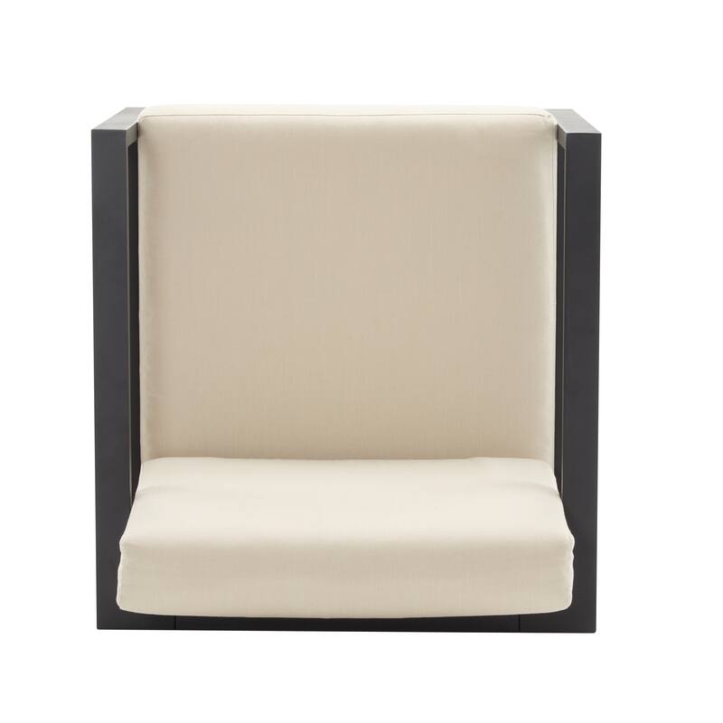 Modern Outdoor Lounge Chair with Aluminum Frame and Weather-Resistant Cushions