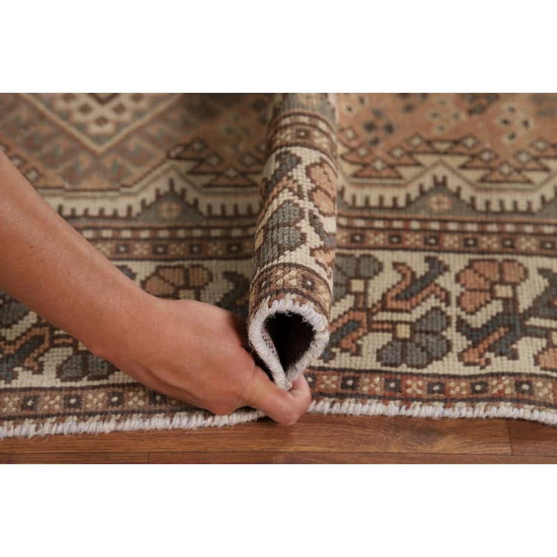 Distressed Bakhtiari Vintage Persian Area Rug Handmade Wool Carpet - 5'1" x 10'1"
