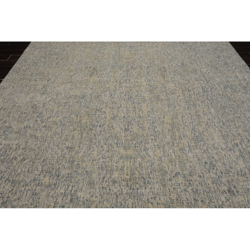 Hand Knotted Sherpa Gray Wool Modern & Contemporary Oriental Area Rug - 9' x 12'