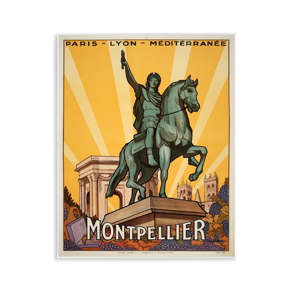 Stupell Montpellier Vintage Advertisement Wall Plaque Art Design By Marcus Jules