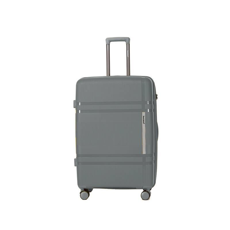 6-piece luggage set, expandable hard shell luggage set with rotating wheels - Grey