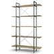 preview thumbnail 10 of 10, Amrit 84.5" Wood Shelf Metal Frame Etagere Five-shelf Bookcase