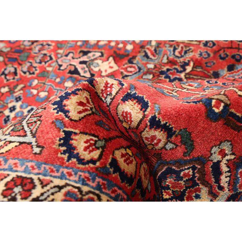 ECARPETGALLERY Hand-knotted Anatolian Vintage Light Red Wool Rug - 4'1 x 6'7
