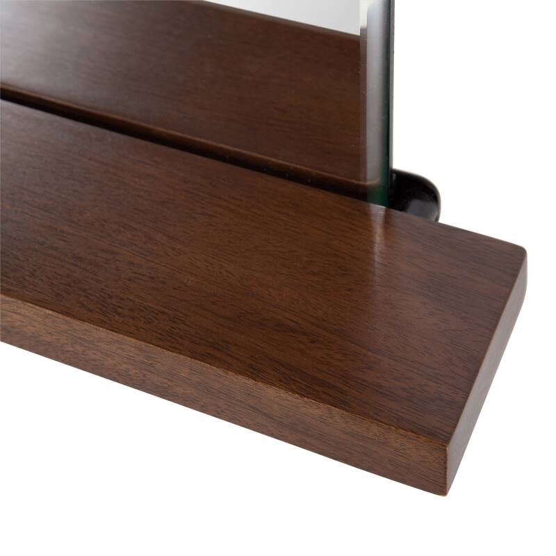 Kate and Laurel Fosset Frameless Mirror with Shelf