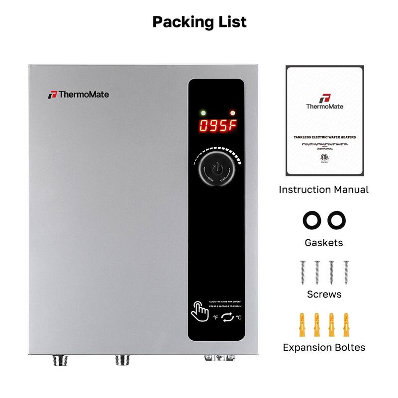 ThermoMate Electric Tankless Water Heater 18kW at 240 Volt