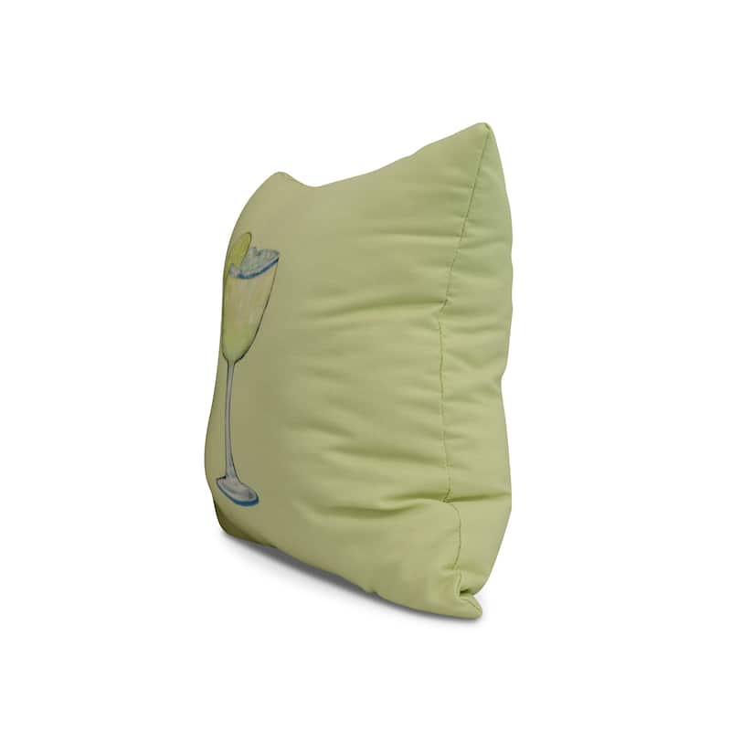 18 x 18 Inch Margarita Plain Geometric Print Outdoor Pillow