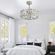 preview thumbnail 67 of 191, 16.5"/18.5"/20"/23.6"/24"/28" Vintage Distressed White Low Profile Caged Ceiling Fan with Light and Remote (7/6/5/3-Blade)