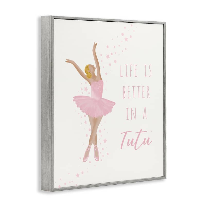 Stupell Life Is Better In Tutu Framed Giclee Art Design By Chen Alyesh