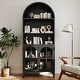 preview thumbnail 14 of 12, 73.6-Inch Arched Metal Storage Display Cabinet with Adjustable Shelves