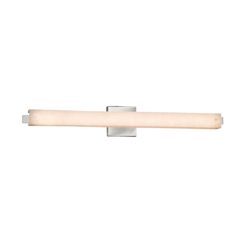 Justice Design Clouds Edge Brushed Nickel ADA LED Wall/ Bath bar
