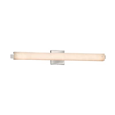 Justice Design Clouds Edge Brushed Nickel ADA LED Wall/ Bath bar