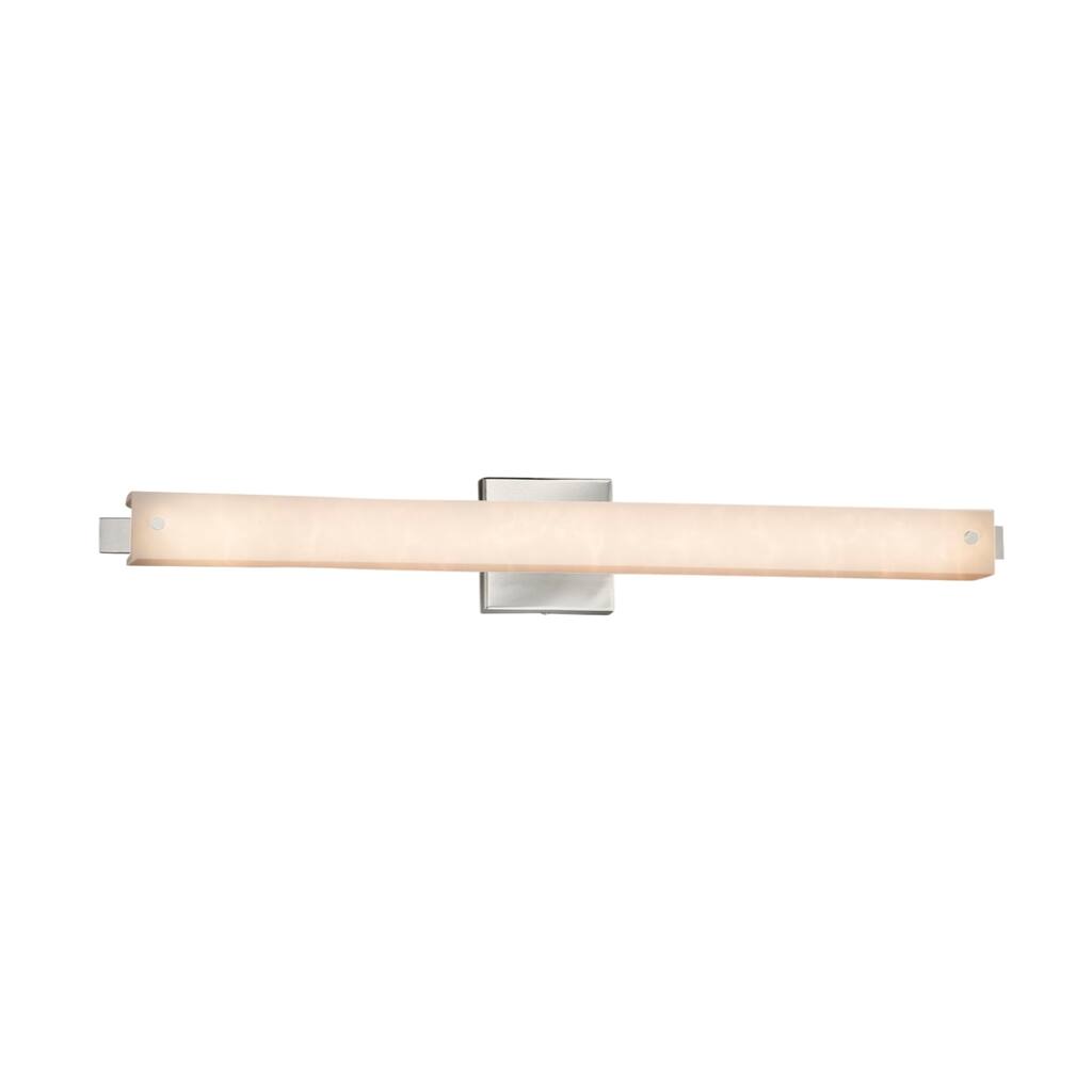 Justice Design Clouds Edge Brushed Nickel ADA LED Wall/ Bath bar