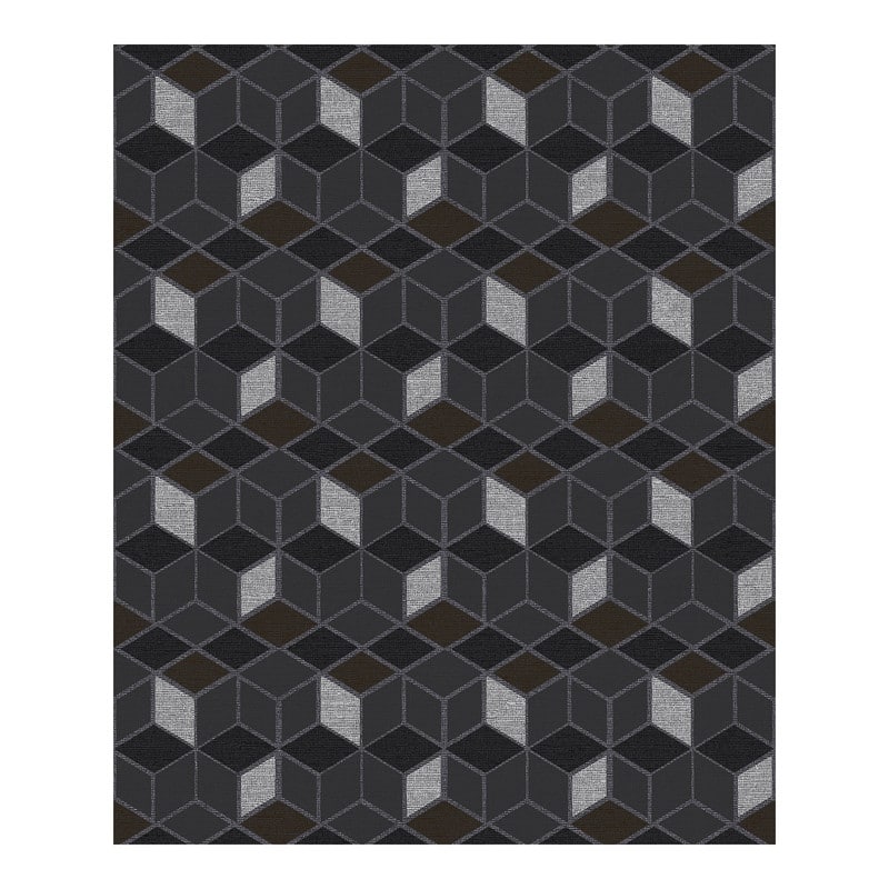 Advantage Joanne Charcoal Blox Wallpaper - 21 x 396 x 0.025