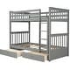 preview thumbnail 13 of 16, American Classic Traditional Style Twin-over-Twin Bunk Bed with Ladders and Two Storage Drawers