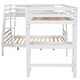 preview thumbnail 15 of 16, Modern L-Shaped Wooden Twin Size Loft Bed and Twin over Full Bunk Bed with Built-in Desk,Easy Assembly