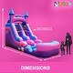 preview thumbnail 4 of 3, Pogo Bounce House Crossover Kids Inflatable Water Slide, Pink with Blower, 12 ft