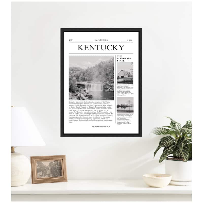 Kate and Laurel Kentucky Article by Megan Ryan Framed Canvas Wall Art Print