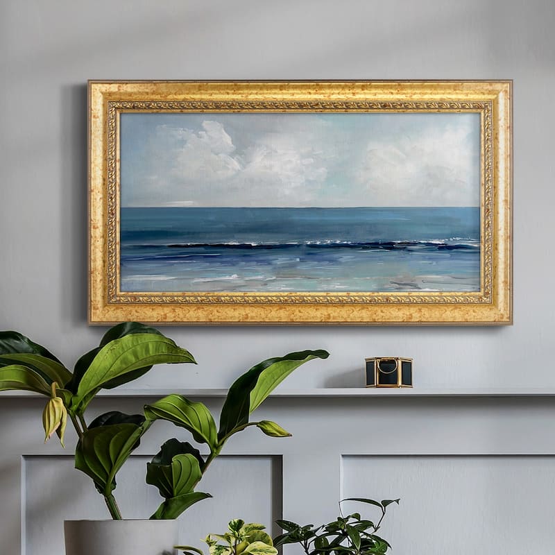 Blue Seas Premium Framed Canvas- Ready to Hang