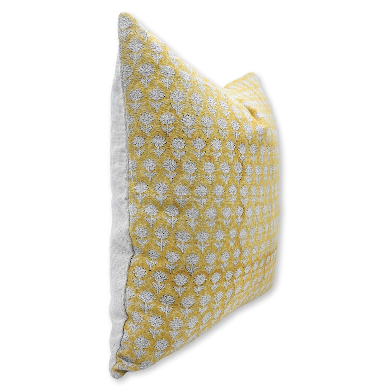 Fabdivine Linen Boho Block print pillow Cover