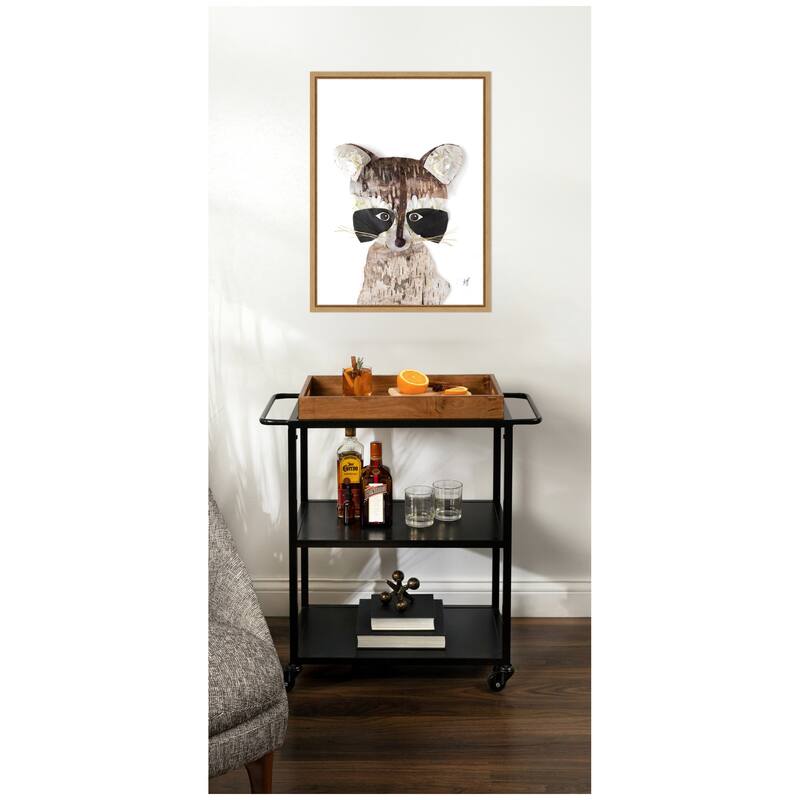 Kate and Laurel Animal by Madeline Jeppesen Framed Canvas Wall Art Print