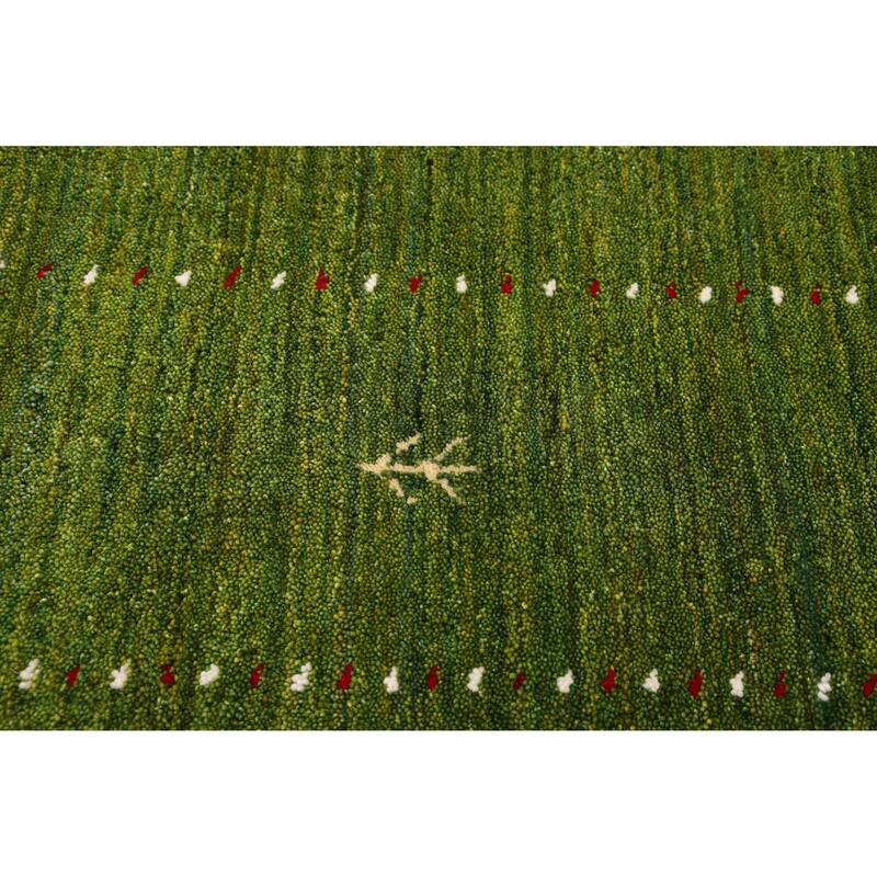 ECARPETGALLERY Hand Loomed Kashkuli Gabbeh Green Wool Rug - 5'1 x 7'11