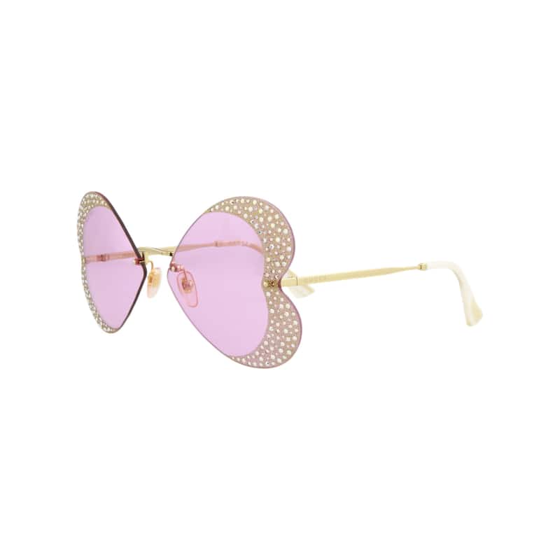 Gucci Cat Eye-Frame Metal Sunglasses
