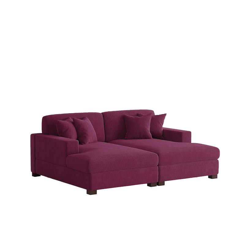Oversized Modular Sectional Sofa Set with Pillows for Living Room