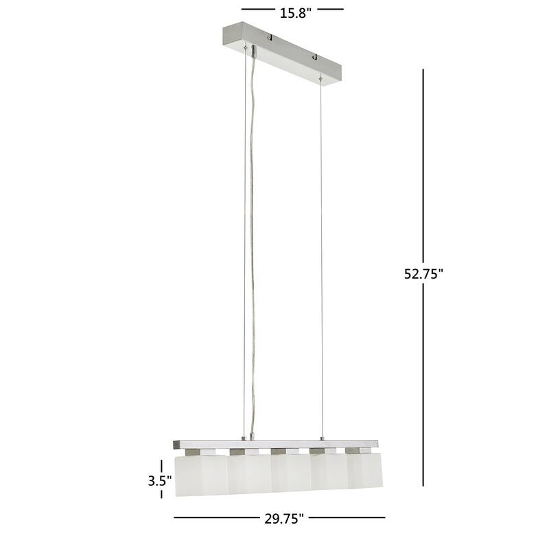 Uliana Chrome 5-Glass Cube Pendant Light by iNSPIRE Q Modern