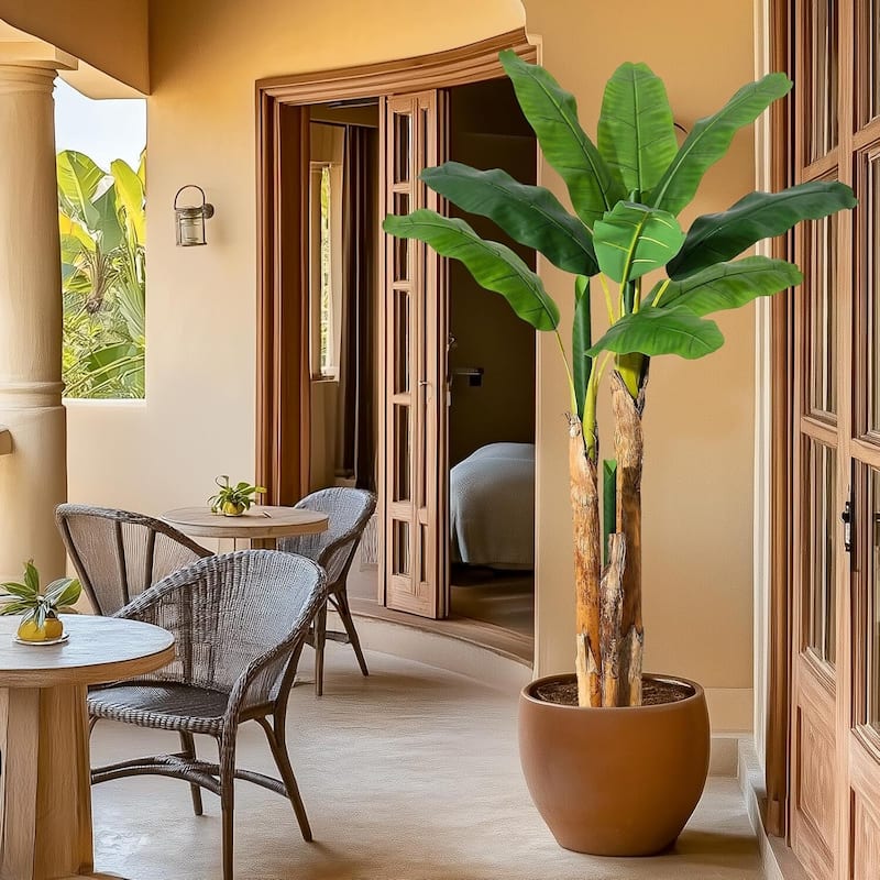 Artificial Faux Silk Banana Tree for Home Tropical Decor