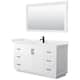Option White / White Quartz Top / Matte Black Hardware