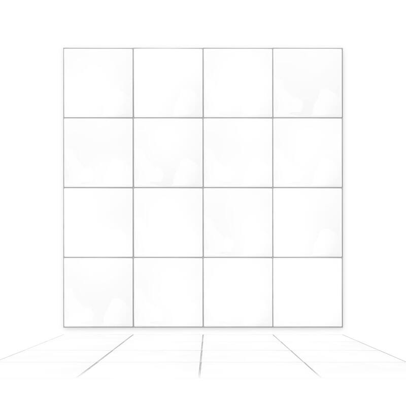 Walplus Classic White Glossy 3D Tile Sticker Peel and Stick Kitchen Backsplash