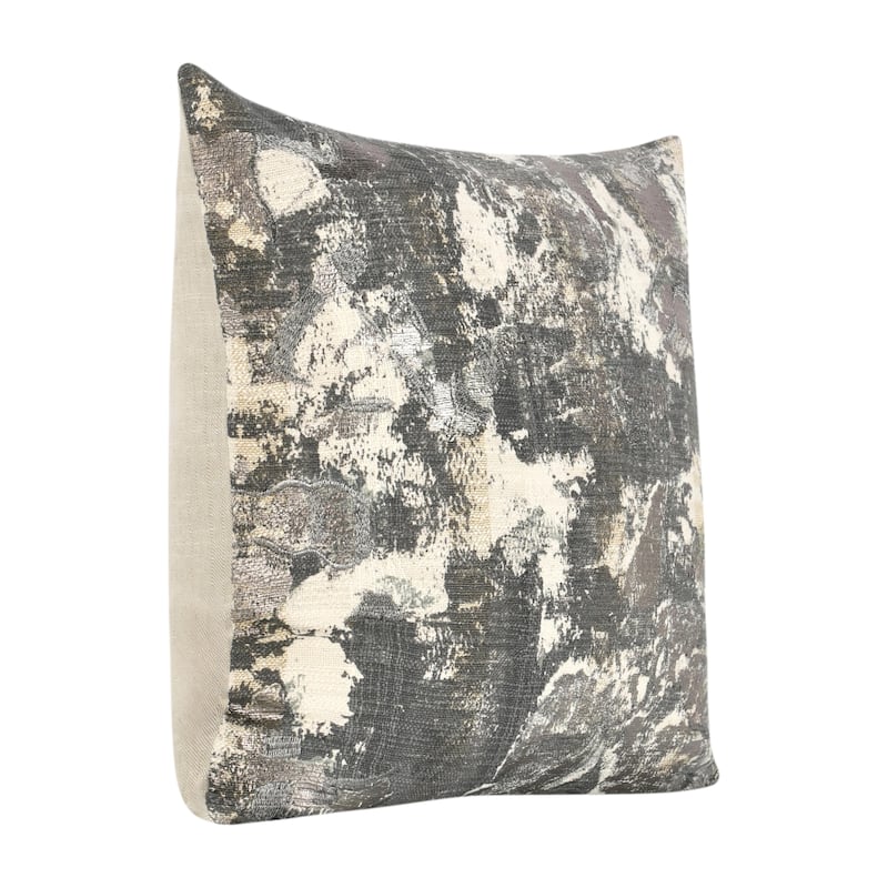 Villa by Classic Home Luciana 22" Gray Cotton Blend Throw Pillow