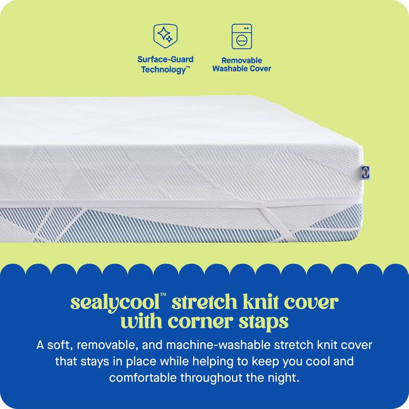 Sealy Dreamlife 2" Gel Memory Foam Mattress Topper with Cooling Cover