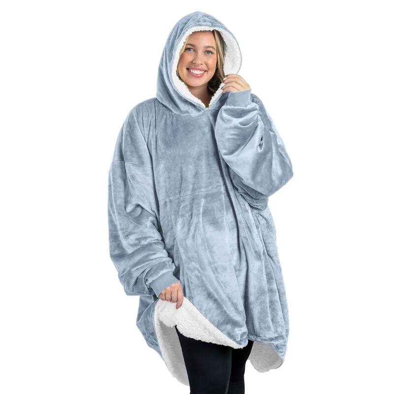 Bare Homey B-Cozy Oversized Sherpa Wearable Blanket