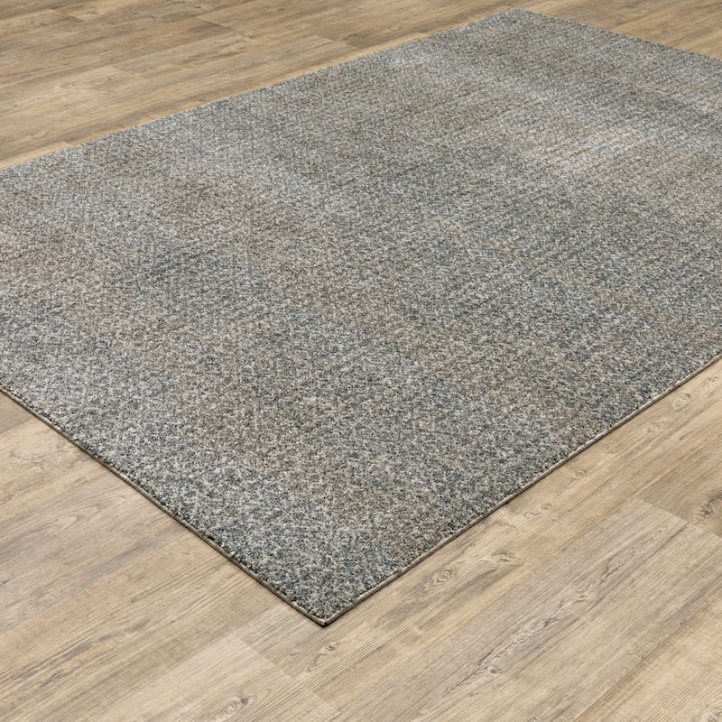 Azura Mottled Geometric Blue/Gray Area Rug