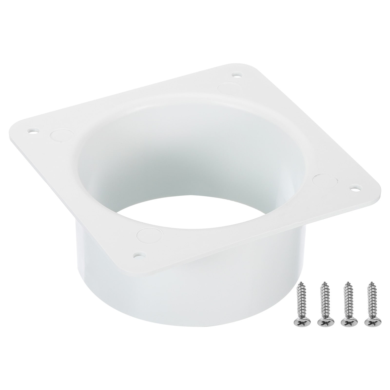 4 Inch Duct Connector Flange Dryer Vent Wall Plate Ducting Plate White -  Black - Bed Bath & Beyond - 37847542