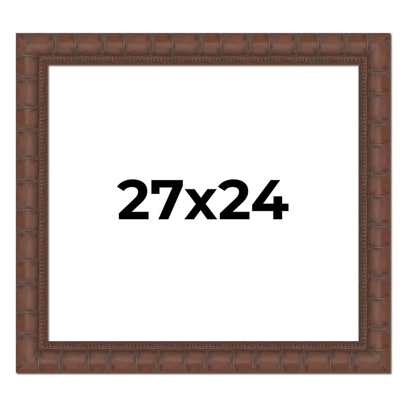 27x24 Frame Pewter Solid Wood Picture Frame Width 1.625 Inches | Interior Frame Depth 0.6875 Inches