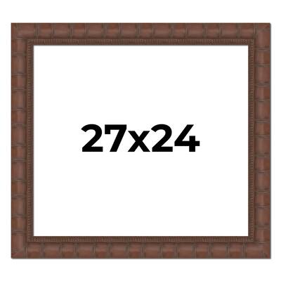 27x24 Frame Pewter Solid Wood Picture Frame Width 1.625 Inches | Interior Frame Depth 0.6875 Inches