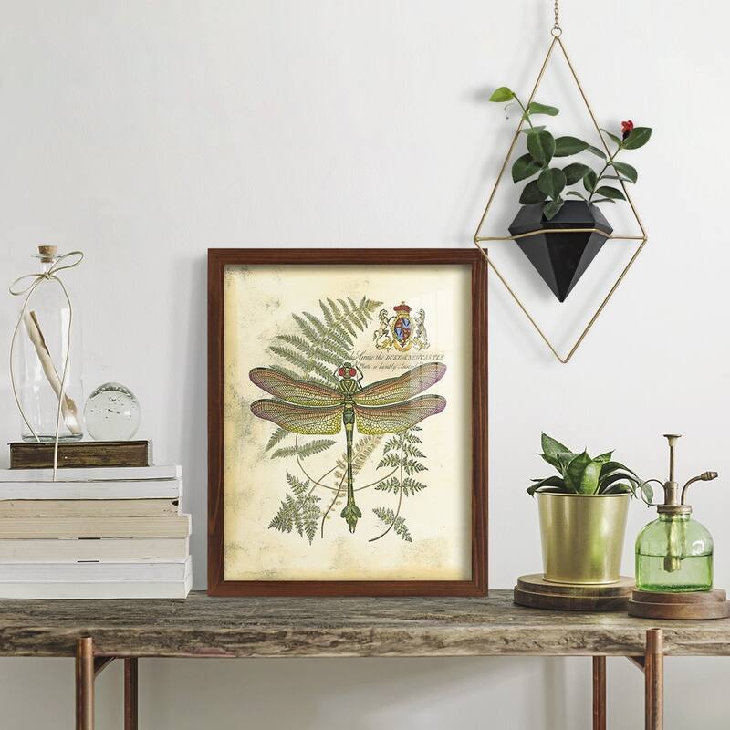 Regal Dragonfly III (PP) -Framed Print w/glass-Cherry Red