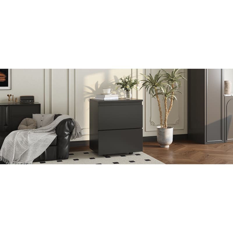 18.9'' Tall 15.7"W 2 - Drawer Nightstand Chest End Table