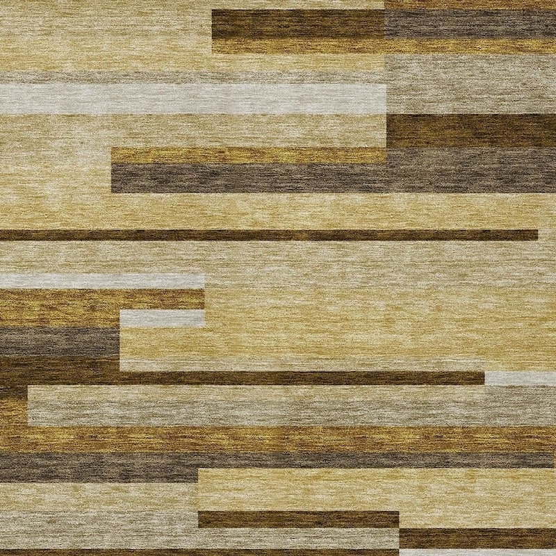 HomeRoots Striped Transitional Rectangle Outdoor Rug - 8' X 10'