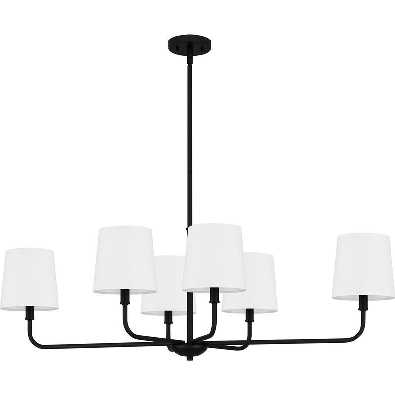 Gallagher Six Light Linear Chandelier - Matte Black