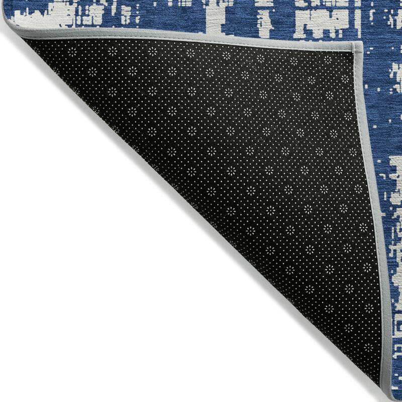 Machine Washable Indoor/ Outdoor Chantille Solid Abstract Rug