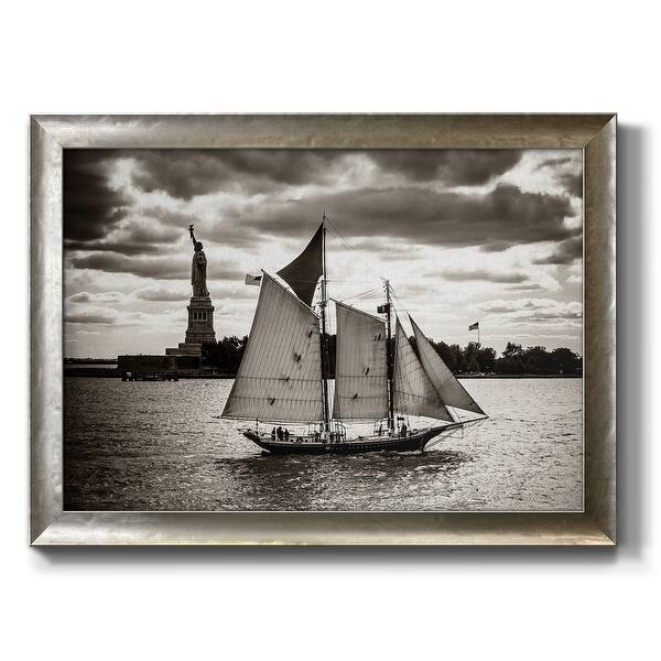 slide 2 of 9, The Clipper & the Liberty Premium Framed Canvas- Ready to Hang 16X20 - Silver