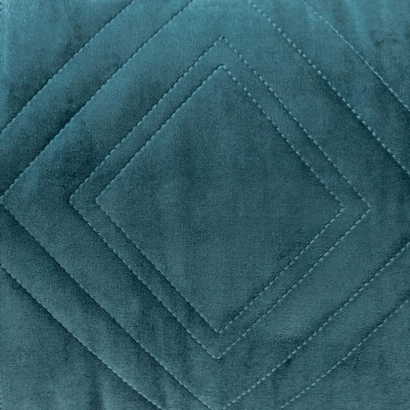 Navy Quilted Diamonds Velvet Solid Color Lumbar Pillow