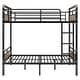 preview thumbnail 50 of 65, Metal Bunk Bed Retro Bed Frame with Ladder and Guardrail, Industrial Detachable Bunkbeds Convertible to 2 Platform Beds Frame