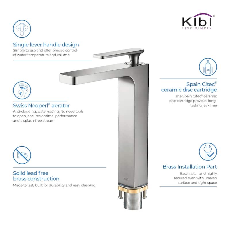 Lead Free Solid Brass Single Handle Bathroom Vanity Sink