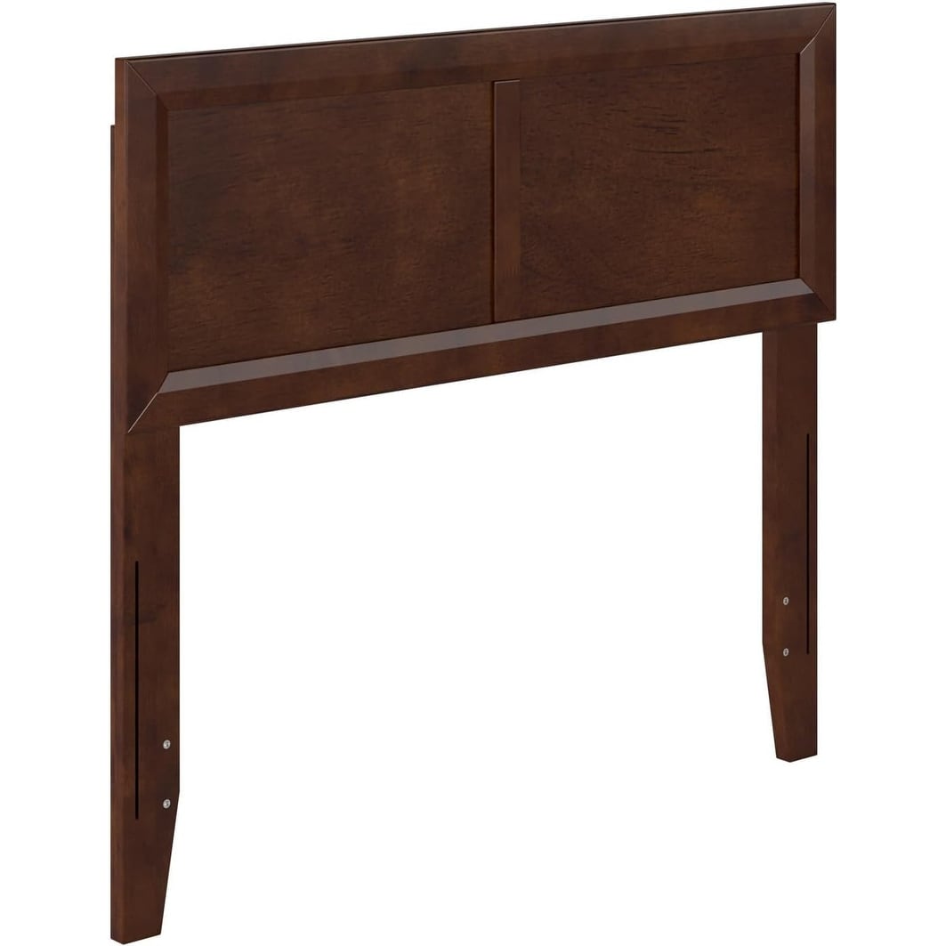 Adjustable Modern Twin Solid Wood Headboard in Walnut with Customizable Height